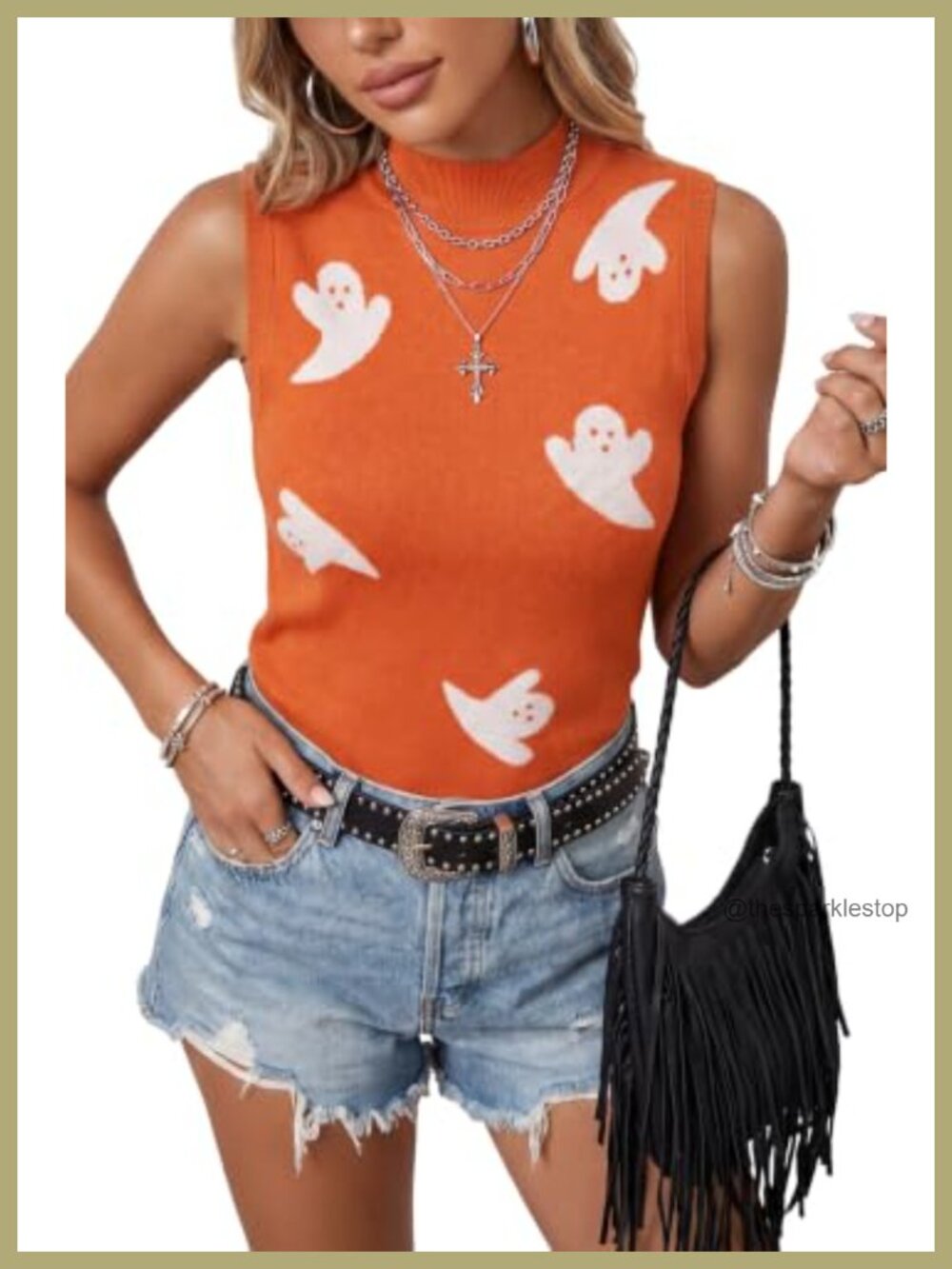Wool Blend Mock Neck Sweater Tank Sleeveless Business Casual